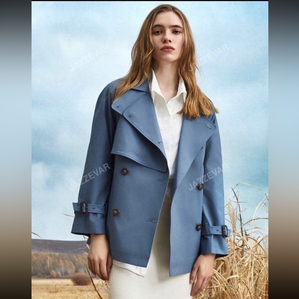 Brand New Double Breasted Belted Trench Coat